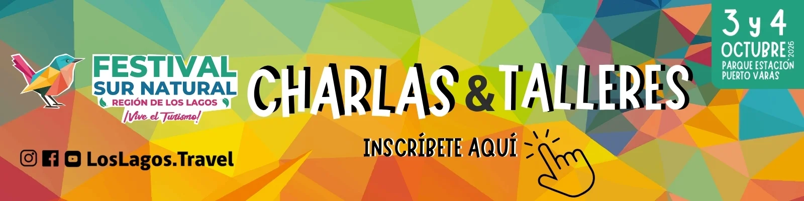 INSCRIPCIONES CHARLAS Y TALLERES FESTIVAL SUR NATURAL 2026