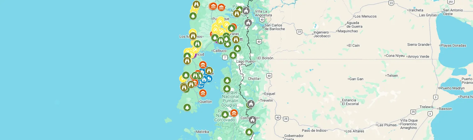 mapa rutero los lagos